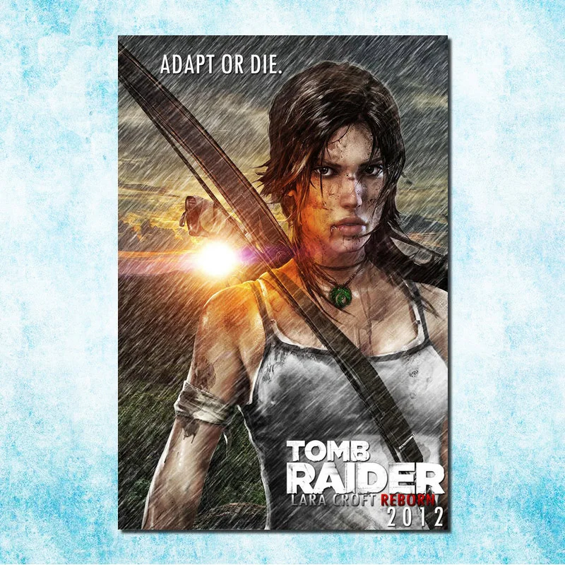 click Tomb Raider Лара Крофт Искусство Шелковый Холст печати плакатов 13x20 24x36 дюймов новая игра стены картину дома номер(больше)-4 - Цвет: click