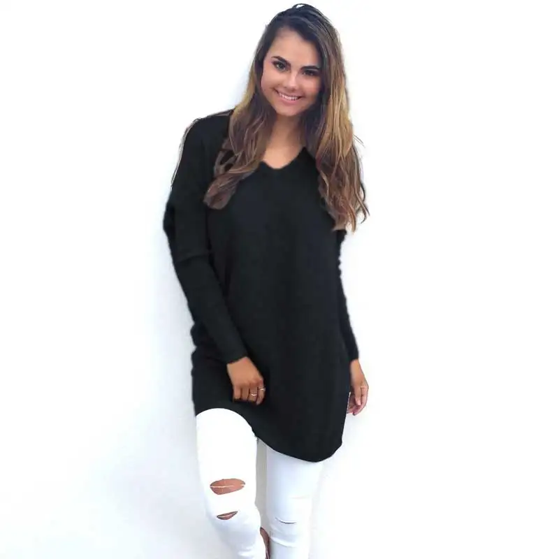 Autumn Winter Sweater Pullovers Long Sleeve Women Sexy Warm Female Loose Sweaters For Pullover Tops Jumpers | Женская одежда