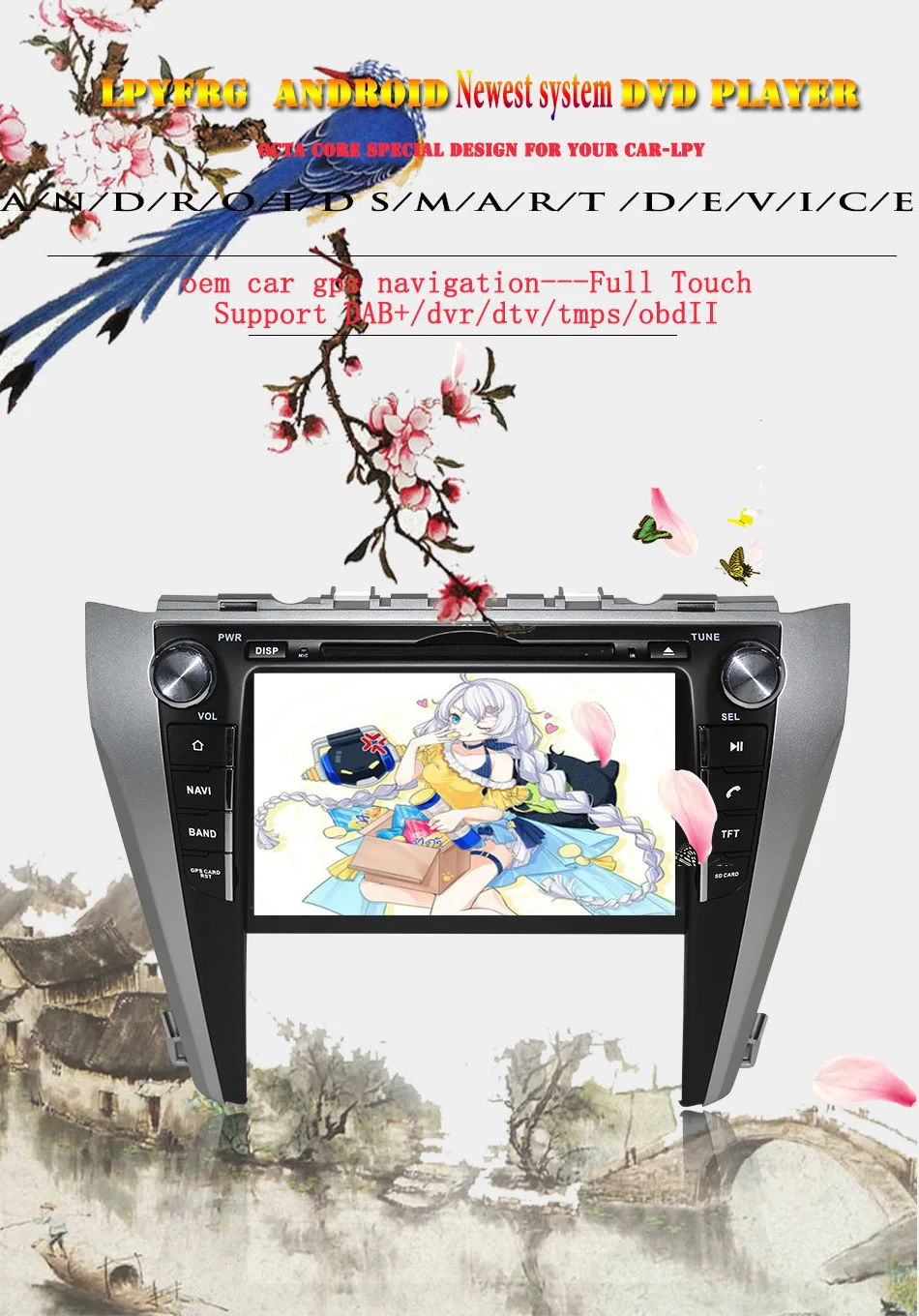 1024*600 2 Din Восьмиядерный " Android 9,0 автомобильный DVD gps навигатор для Toyota Camry- головное устройство автомобиля стерео радио