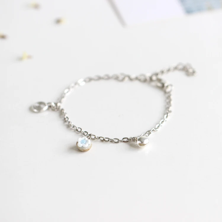 Популярный ручной разминающий керамический цветочный кулон и браслет из