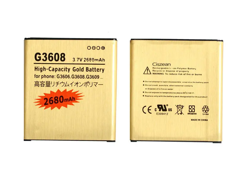 Ciszean 2680 мА/ч EB BG360CBC золото замена батарея + зарядное устройство с ЖК дисплеем для