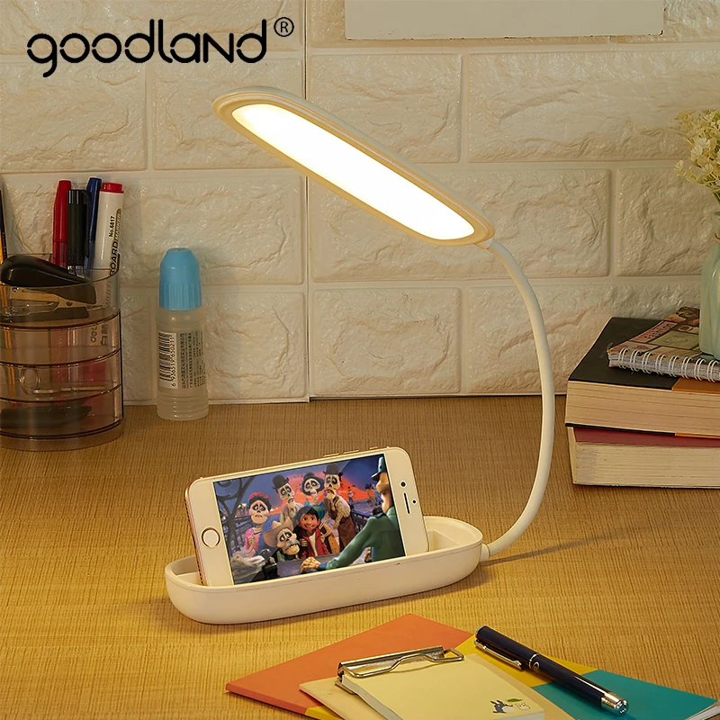 Светодиодсветодиодный настольная лампа Goodland с сенсорным выключателем 3 режима USB