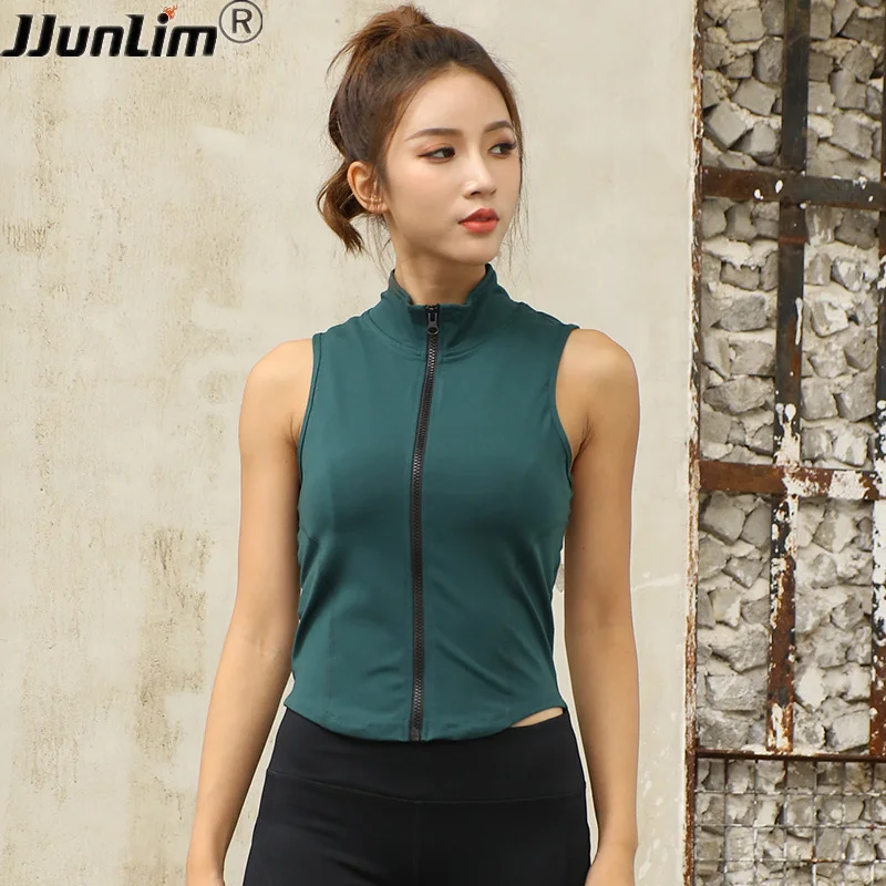 Женский топ для йоги рубашки фитнеса спортивный жилет рубашка без рукавов