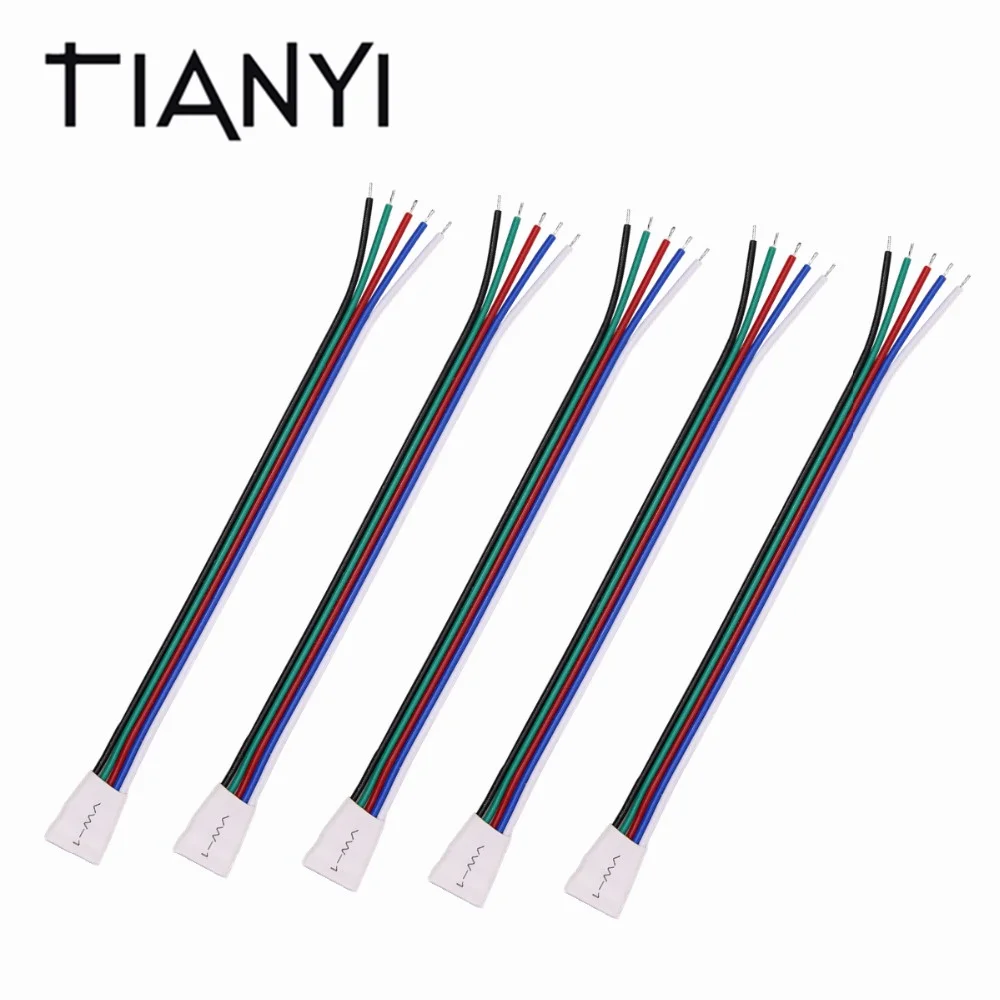 5 контактов RGBW светодиодные ленты Разъем для SMD 5050 RGBWW шт./партия|Соединители| |