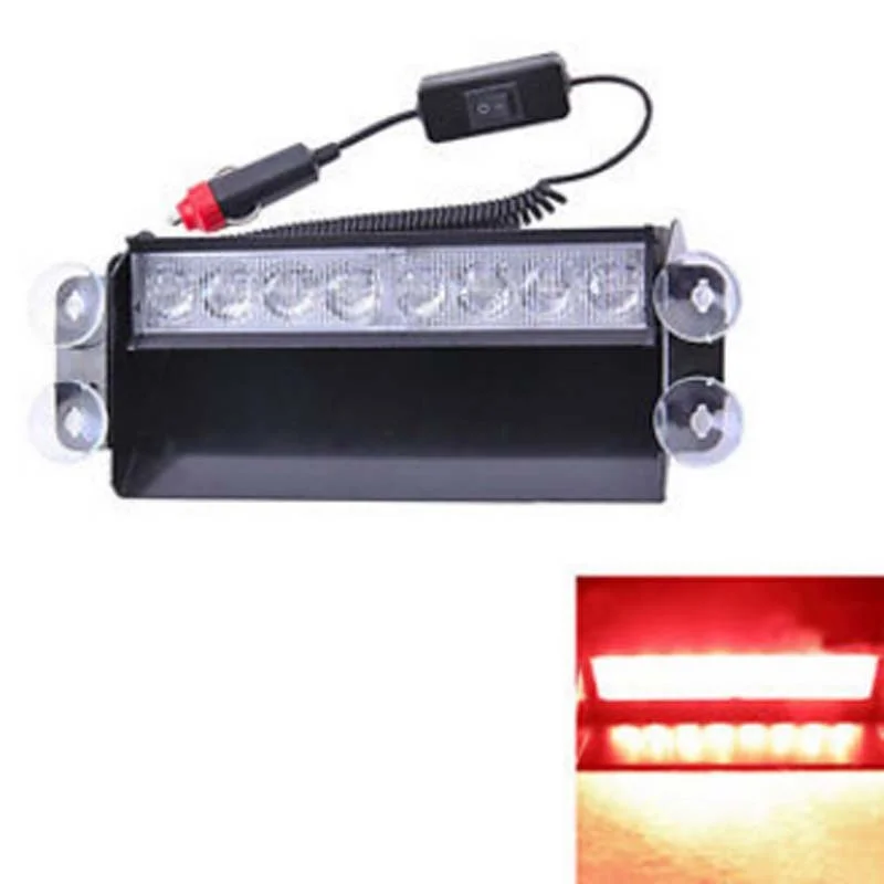 10 шт./лот 12 В авто 8 LED Полицейский стробоскоп синий тире аварийный мигающий