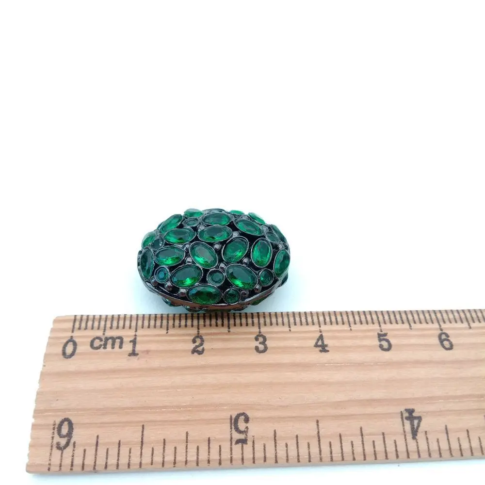 green 1 шт 20x26 мм позолоченные Cz микро полые овальные бусины для изготовления ювелирных изделий - Цвет: green