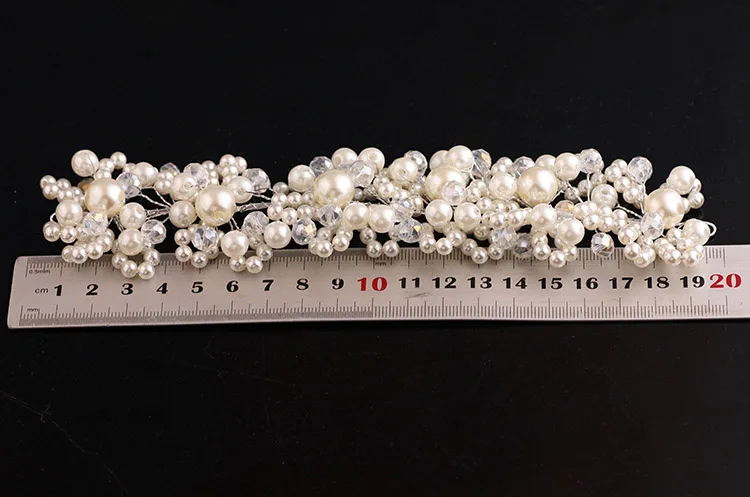

New Elegant Wedding Bride Artificial Pearl Crystal Headdress for Bridal RomanticHair Accessories Headband for Women