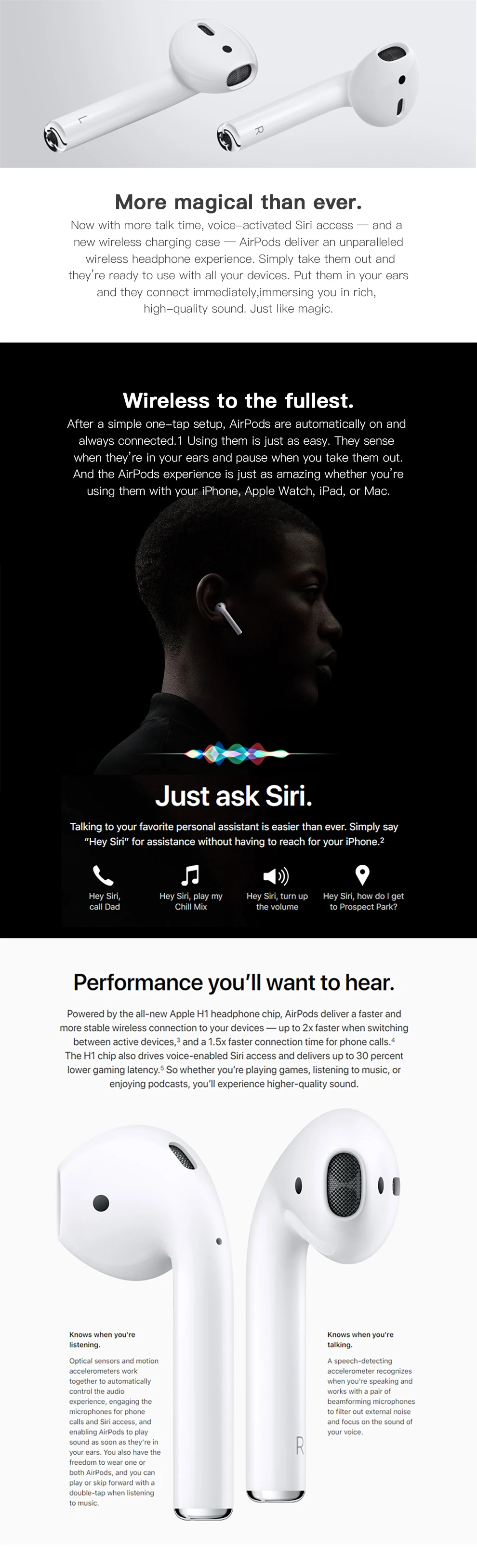 PanTong Apple AirPods с зарядным чехол, Беспроводной Bluetooth гарнитура Портативный авторизованные-лайн продавцом