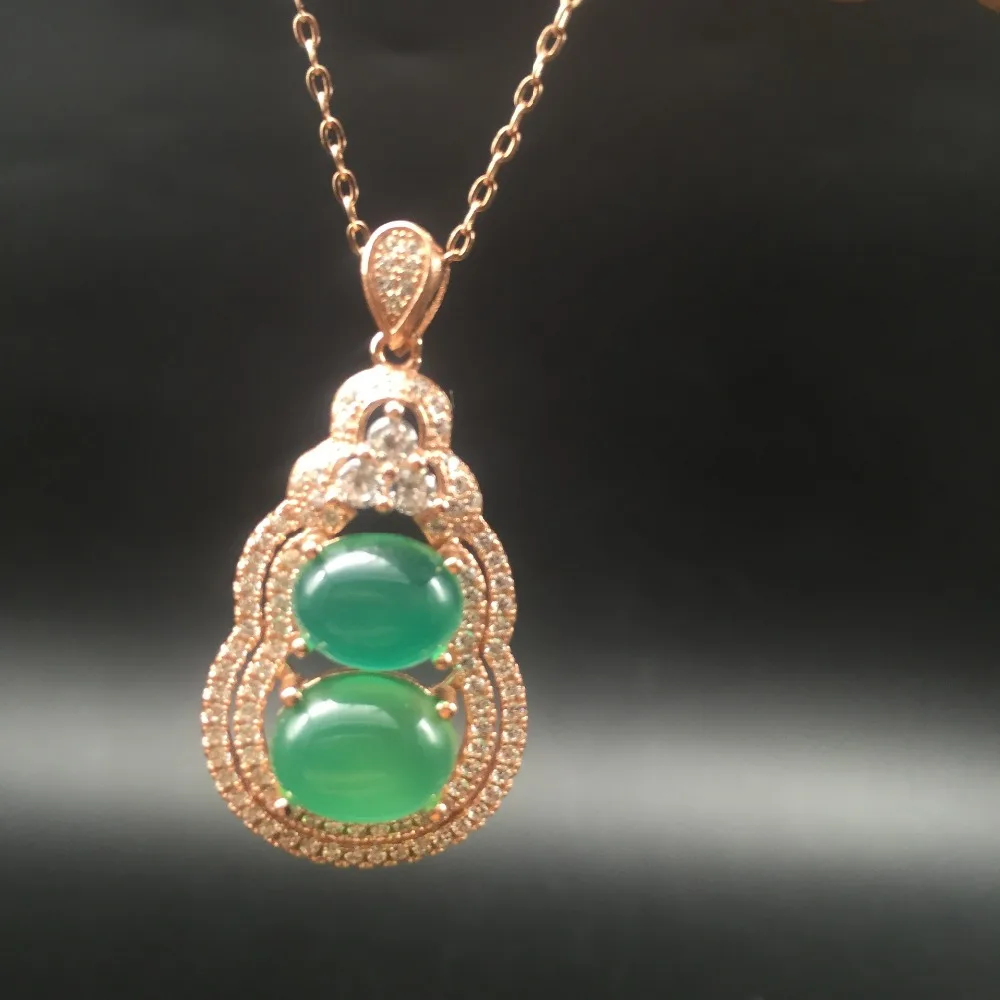 KJJEAXCMY boutique jewels 925 серебро натуральный нефритовый порошок с подвеской ожерелье