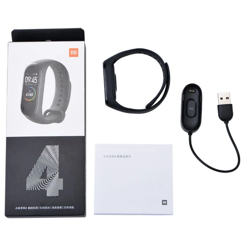 Xiaomi mi Band 4 глобальная версия фитнес-трекер умный Браслет цветной экран частота сердечных сокращений 135 мАч 5 АТМ плавание mi ng водонепроницаемый