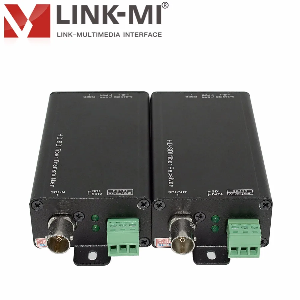 LINK-MI LM-STF5801H Mini HD SDI оптоволоконный удлинитель передатчик и приемник 1 км-20 км SC