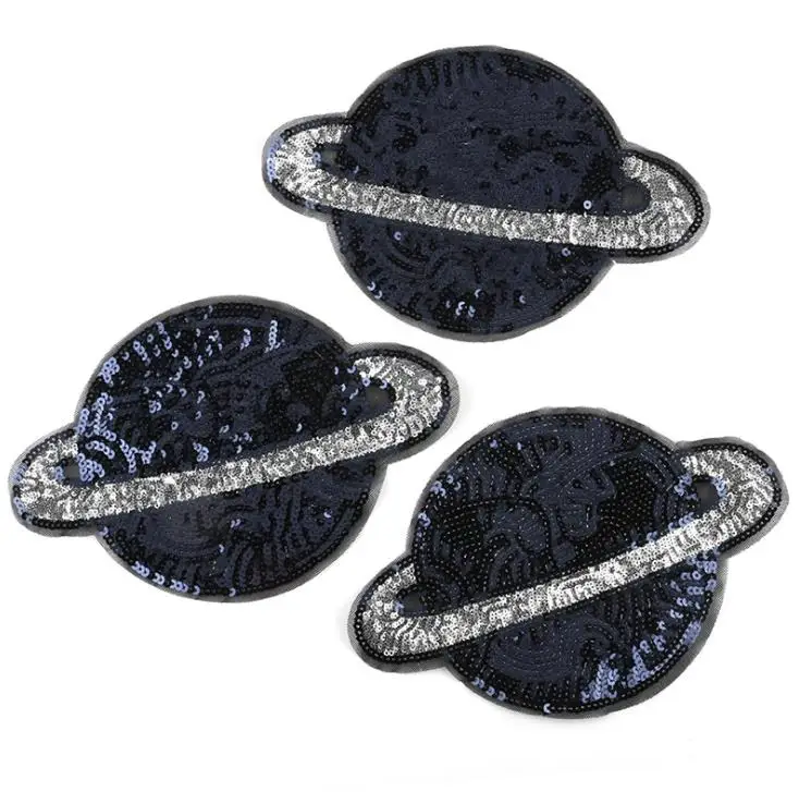 Нашивка с блестками Earth винтажная вышитая аппликация для одежды футболки