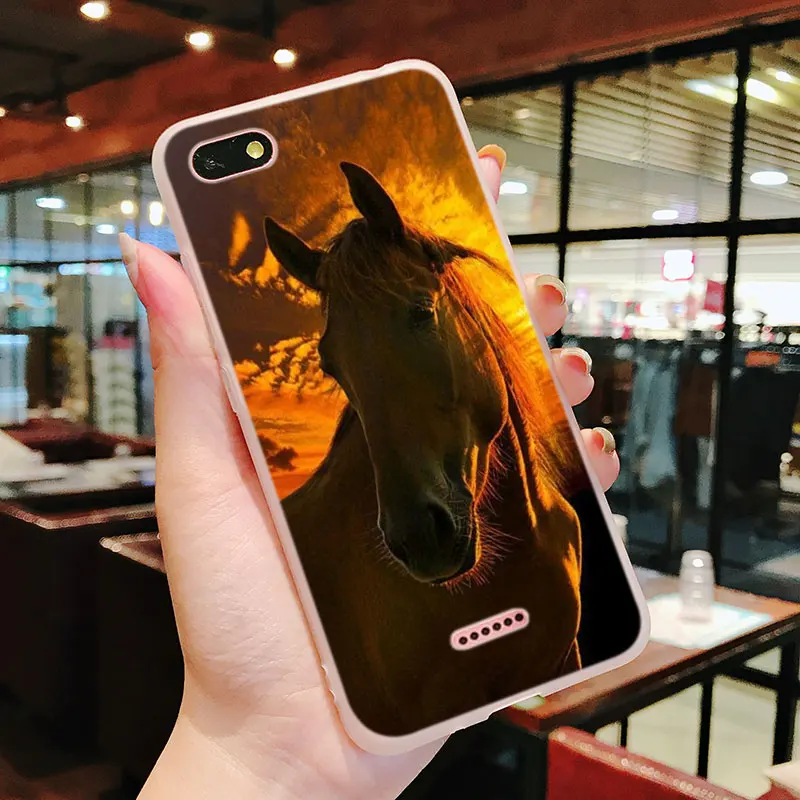 Силиконовый чехол для телефона милый модный с лошадью Xiaomi Redmi S2 Note 4 4X 5 5Pro 5A Plus 6 6A 7