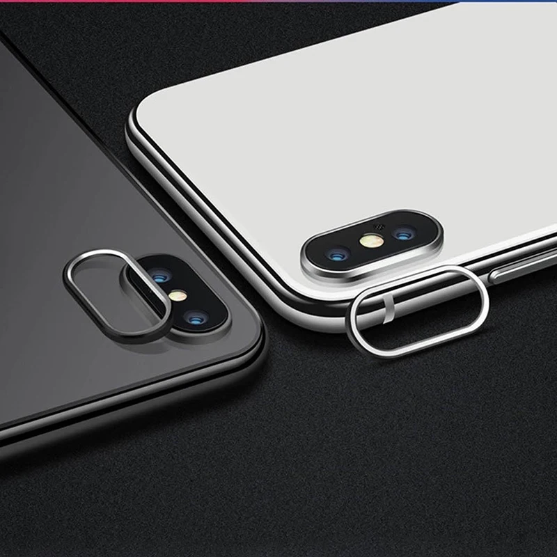 Защитная крышка для объектива мобильного телефона для iPhone X 7/8 Plus, защита для объективов камеры, бампер, кольцо для iPhone, задняя крышка для смартфона