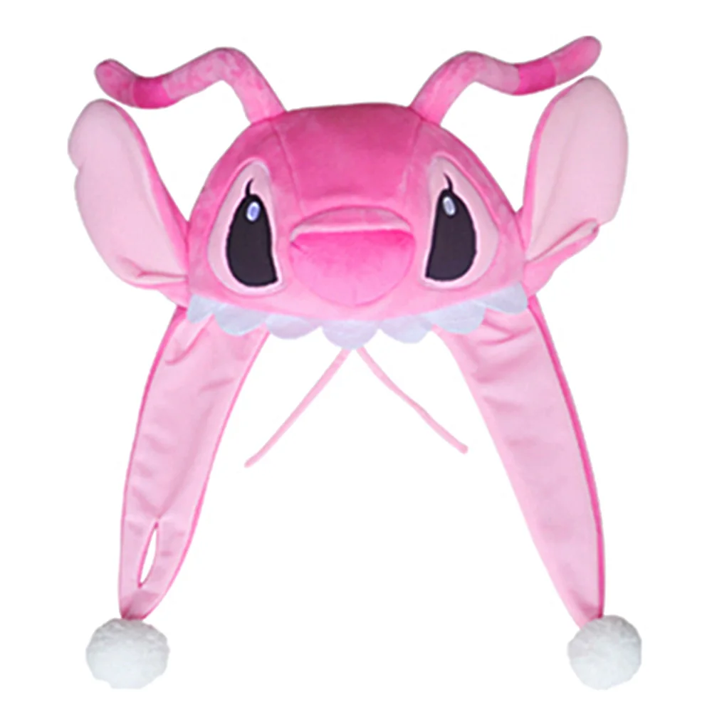 Stitch Оригинальная шляпа Дисней Микки Маус Минни Ститч мультфильм животных плюшевая шляпа, головной убор Tab плюшевые игрушки на день рождения Рождественские подарки для детей - Цвет: Stitch