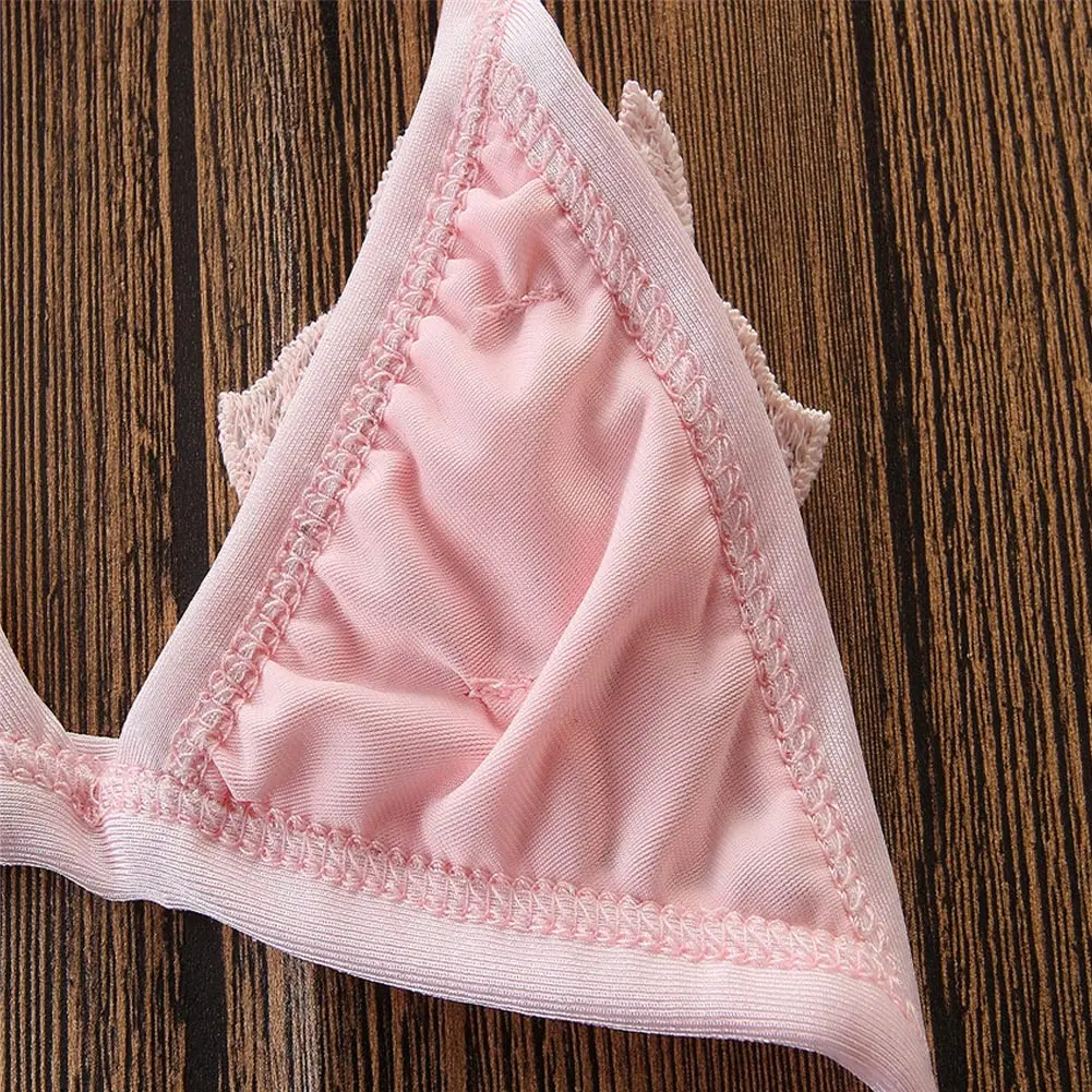 Женский купальник-бикини из двух частей кружевной купальник-танкини тюля с