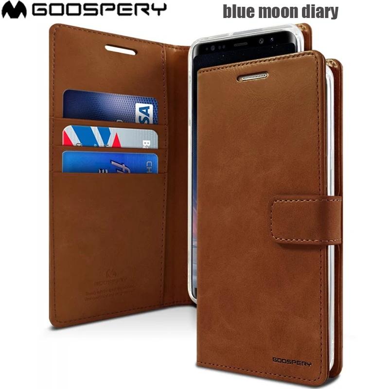 Оригинальный Mercury Goospery Blue Moon Diary PU кожаный Магнитный Флип кошелек чехол для Samsung