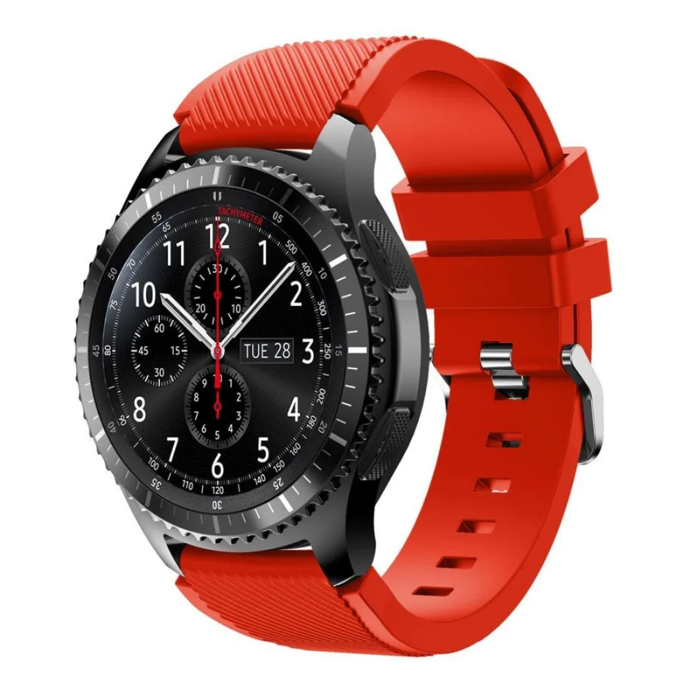 22 мм ремешок для умных часов мягкий силиконовый сменный Samsung Galaxy Watch 46 Gear S3 Frontier /