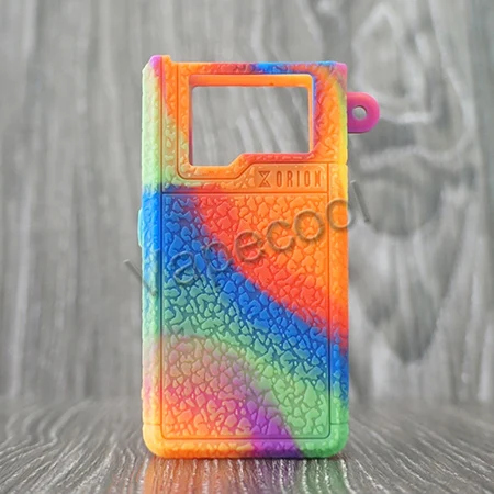 Rainbow Текстурированный силиконовый чехол для кожи для Lost Vape Orion DNA GO Kit и силиконовый чехол-накладка гелевый Чехол для Lost Vape Orion DNA GO 40W Pod - Цвет: Rainbow