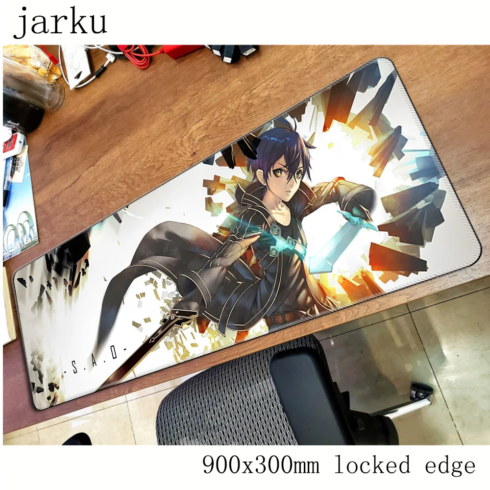 Sword Art онлайн геймерский коврик для мыши 900x300X3 мм игровой коврик для мыши большой лучший ноутбук ПК Аксессуары ноутбук padmouse эргономичный коврик