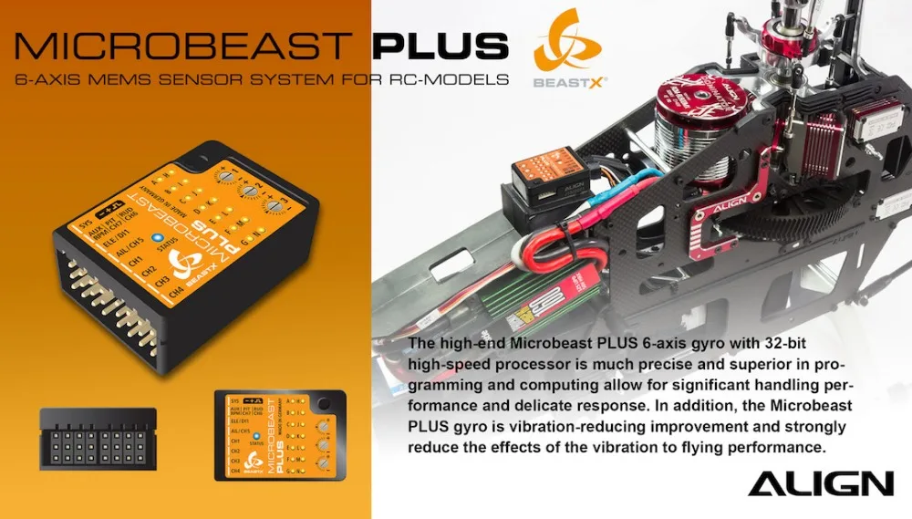 Оригинальные Align T-rex Microbeast PLUS Flybarless системы RC вертолет части | Игрушки и хобби