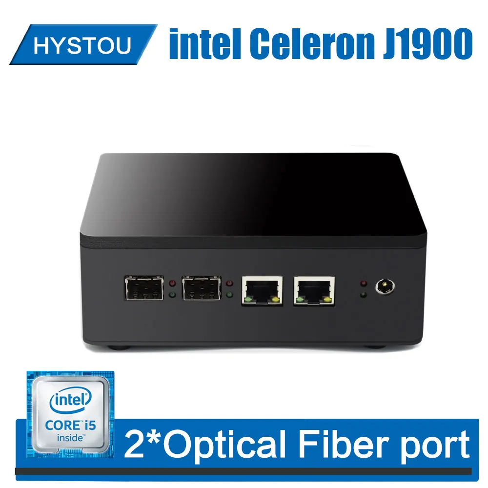 Kaufen Celeron J1900 2 * Optische Faser Port Mini Pc Computer Windows 7 Quad Core Micro Computer Linux VGA Nettop Fiber Gigabit Ethernet
