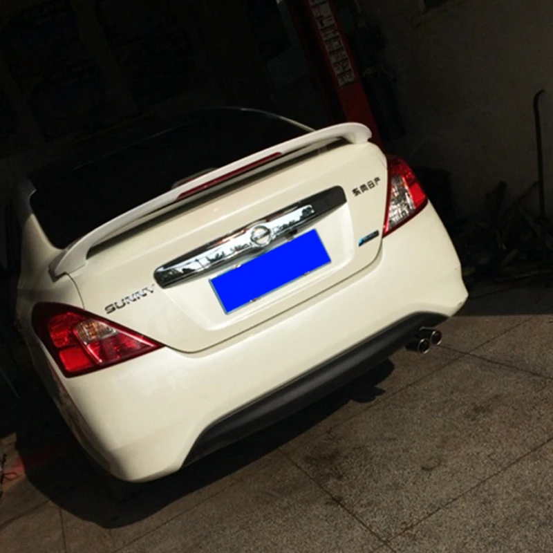 

For Nissan Sunny Spoiler High Quality ABS Material Car Rear Wing Primer Color Rear Spoiler For Nissan Sunny Spoiler 2011-2015