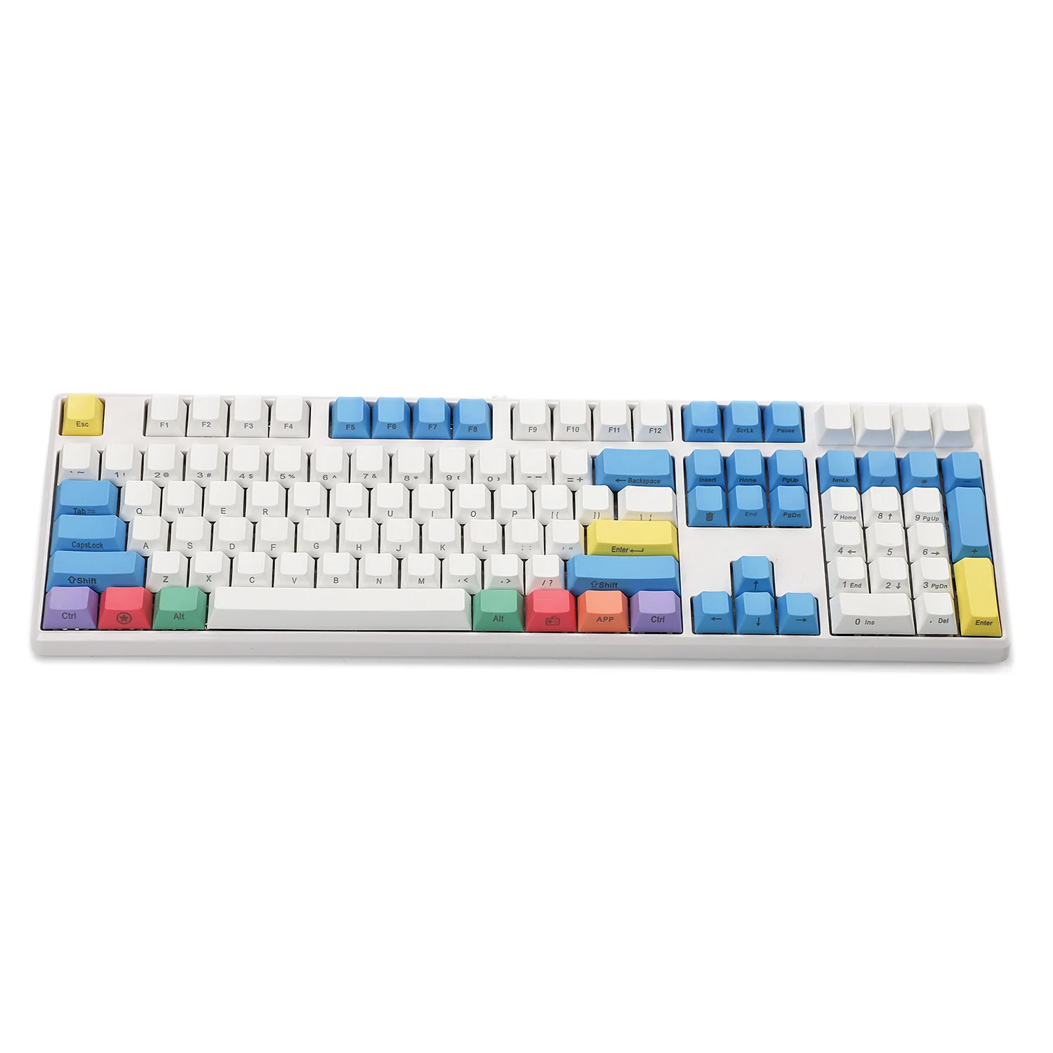 Side print YMDK 108 ключ Вишневый профиль ANSI лазерная гравировка PBT Мел Набор ключей для Cherry MX переключатели механическая клавиатура - Цвет: Side print