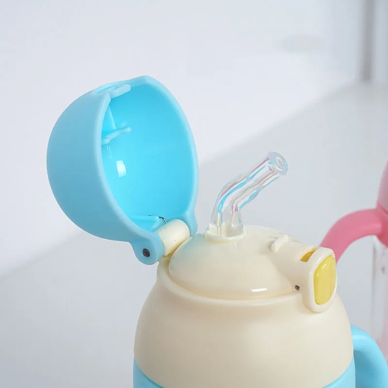 2 Применение детская нажмите ручка чашки ребенка с соломой герметичность по