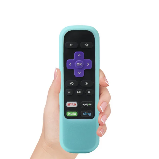 Небесно-голубой Пульт дистанционного Управление Чехлы для ROKU U1 ТВ поле Enhanced Remote Управление Мягкий силиконовый чехол рукав защитная оболочка дело - Цвет: Небесно-голубой