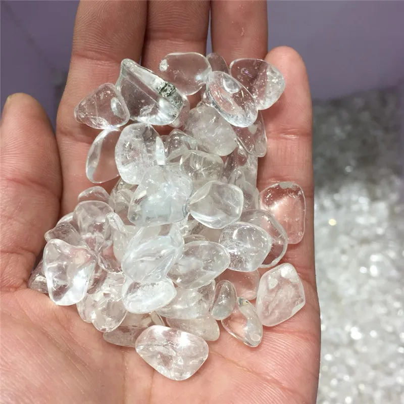 100g top quality 100% Natural rock clear quartz tumble crystal mineral reiki healing loose gemstone wholesale | Дом и сад