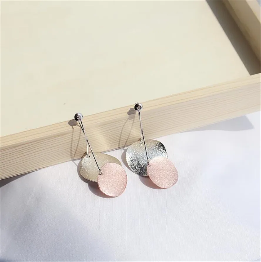 2018 Новые популярные многоцветные Двойные серьги-гвоздики для женщин