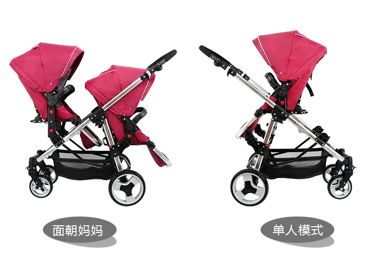 Двойная коляска good baby GB bgb donkey big space, детская коляска для близнецов, двойная детская коляска caritos d bebe