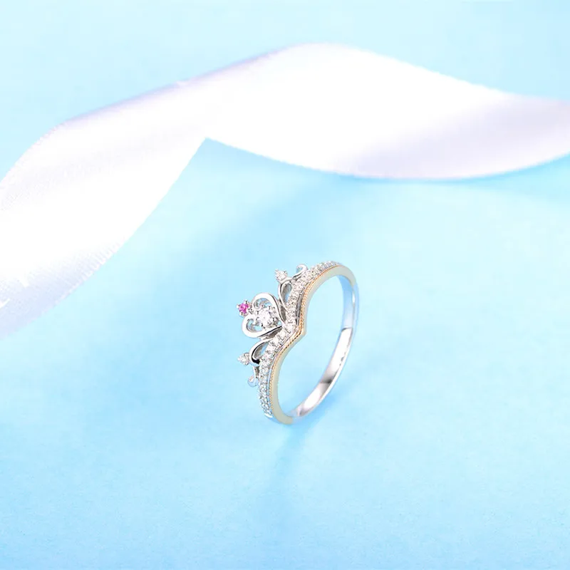 ZOCAI новый дизайн обручальное кольцо с короной Настоящее натуральное