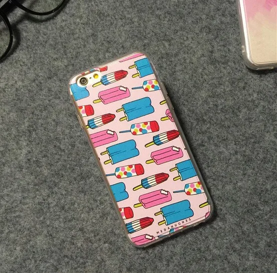 Hot Cartoon Ice cream Soft Cases Cover For iphone 5 5s 6 6plus phone case Free shipping10pcs/lot |