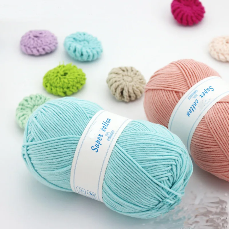 10 Pcs / Lot 60% Acrylic 40% cotton milk thick yarn crocheted soft baby for hand knitting crochet laine a tricoter | Дом и сад