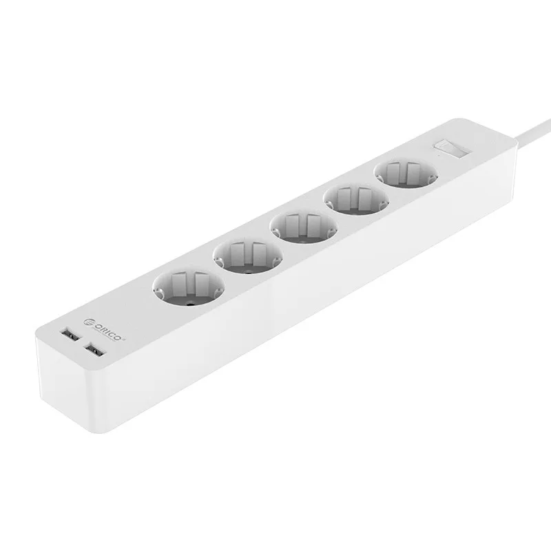 ORICO GPC Электрический разъем умная розетка с 2 USB порты и разъёмы умный розетка стандарта евроcоюза Adpter для дома коммерческих - Цвет: White Electric Socke