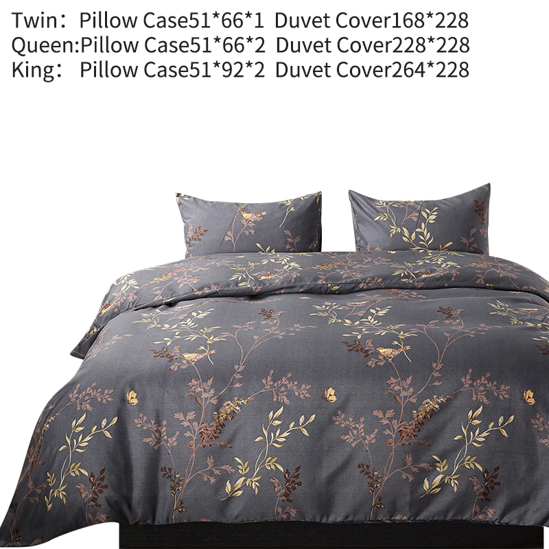 

New Duvet Cover Bedding Set Without Bed Sheets 100% Egypt Printed Luxury With Elastic Band Bedding Sets Queen Szie Bed Linen