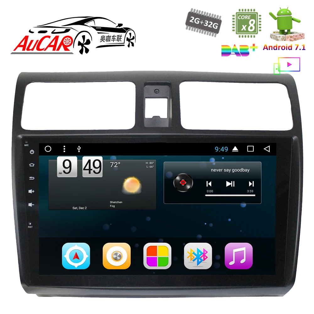 Android 7 1 10 &quotАвтомобильный dvd плеер GPS навигационная система для SUZUKI Swift 2004 2010 HD