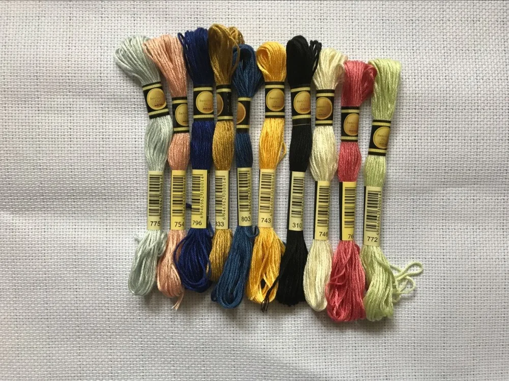 Нитки для вышивки разных цветов нитки крестиком из хлопка рукоделия cxc|embroidery thread