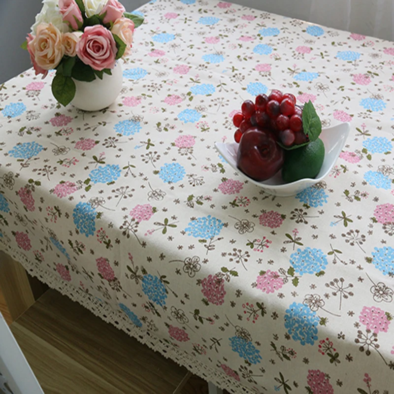 pure linen table cloth coffee tea dandelion scene scenic floral flower europe american modern style deal free shipment | Дом и сад