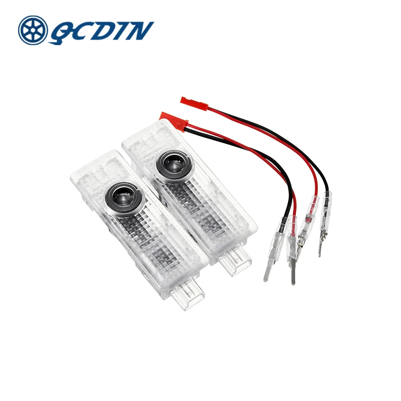 QCDIN Автомобильный светодиодный дверной светильник прожектор с логотипом для