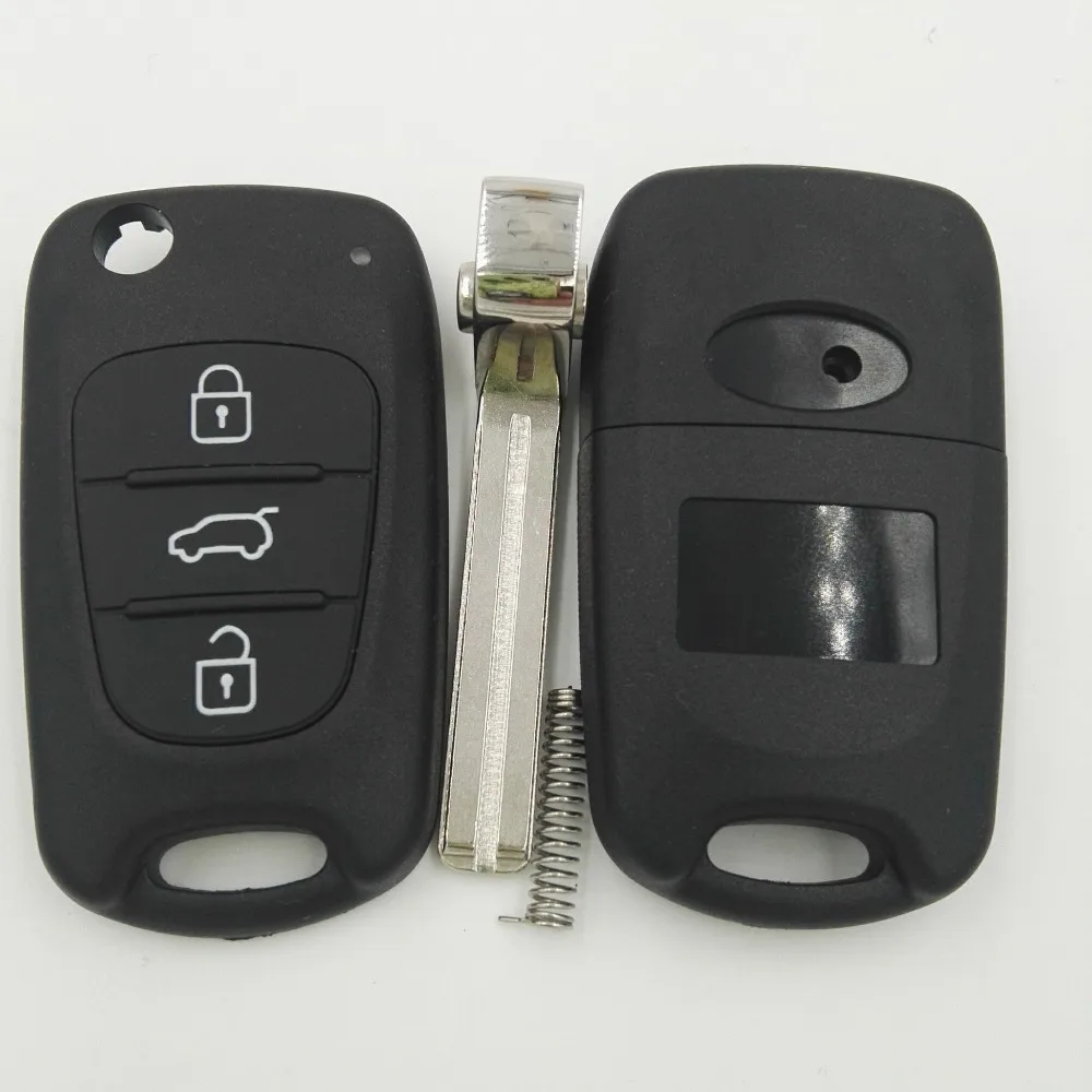 WITH Symbol Brand New Uncut Blade 3 Buttons Remote Case Fob For Kia K5 Sportage R Verna Rio Replacement Flip Car Key Shell Cover |