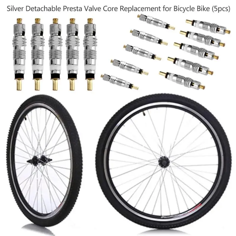 Серебряный Съемный клапан Presta Core Замена для велосипеда MTB/дорожный велосипед