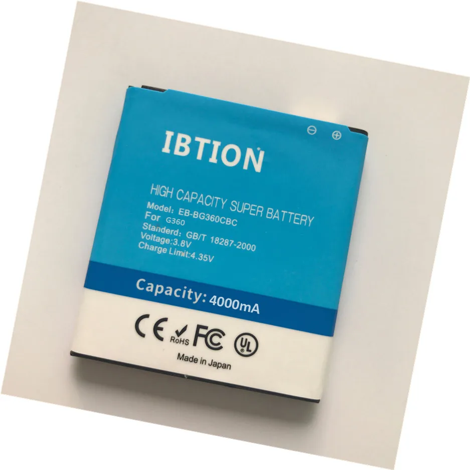 IBTION 4000 мАч EB BG360CBC аккумулятор для samsung Galaxy Core Prime G3608/G3606/G3609/Galaxy J2 Win 2 Duos tv SM G360BT|battery