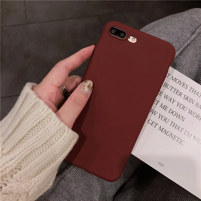 Матовый простой чехол карамельного цвета для iPhone 11 pro max 7 8 6 s plus xs x xr 360 роскошный