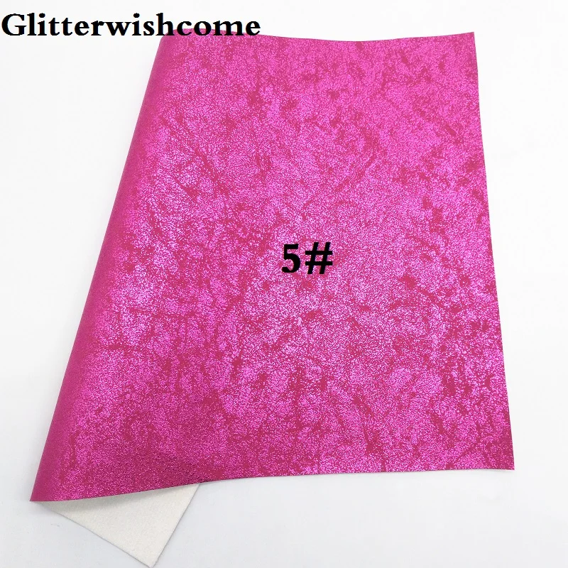 5 Glitterwishcome 21X29 см A4 размер винил для бантов металлическая кожа Fabirc искусственная кожа листы для бантов, GM156A - Цвет: 5