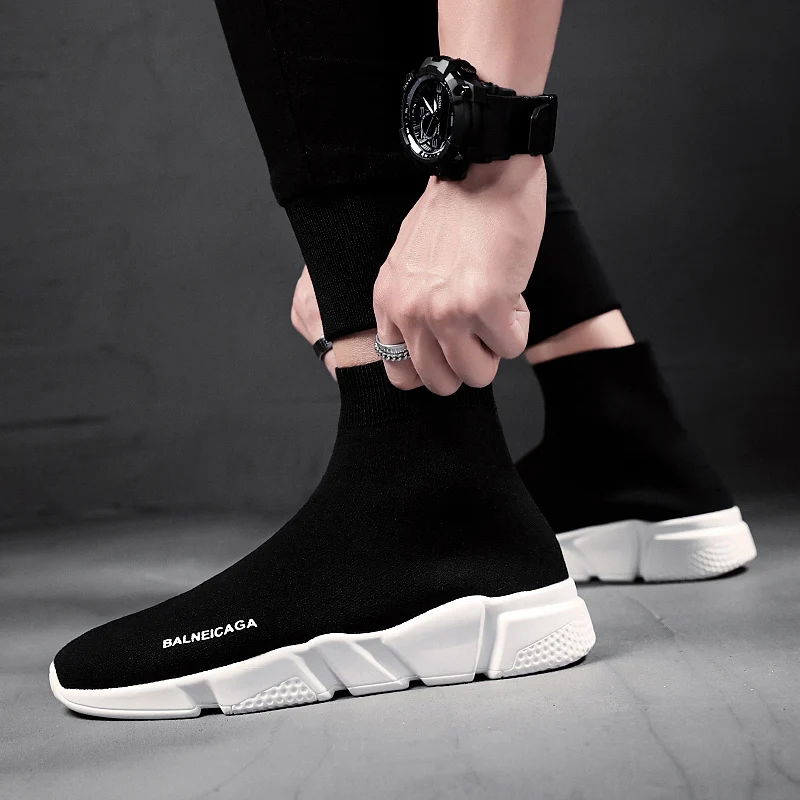 men's shoes summer high tide Korean version of the trend breathable elastic socks fashion | Обувь