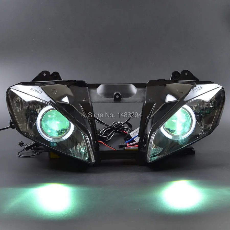 Модифицированные белые ангельские глазки для проектора Yamaha YZF R6 2006 2007|custom projector