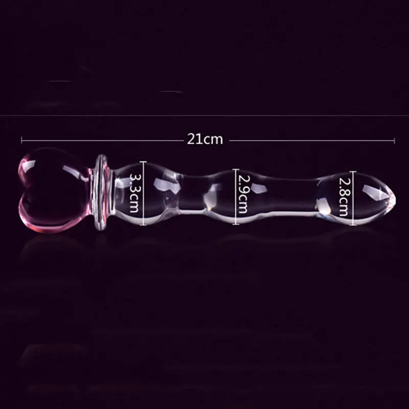 Анальная пробка в форме сердца секс-игрушки для женщин точки G Кристальный